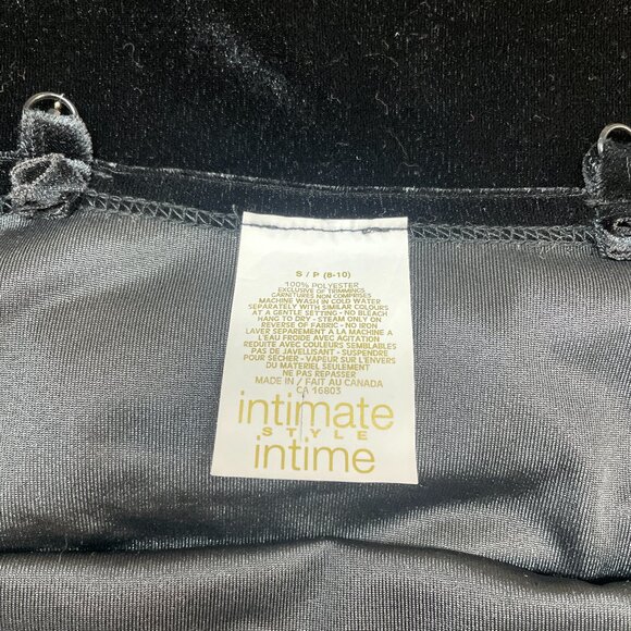 Soft Black Velvet dress Beaded straps - Picture 6 of 9